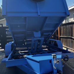 New 8x4x12 Scissor Lift Hydraulic Dump Trailer Fully Loaded 