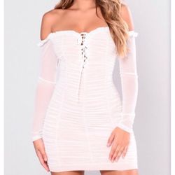 White mesh dress NEVER WORN