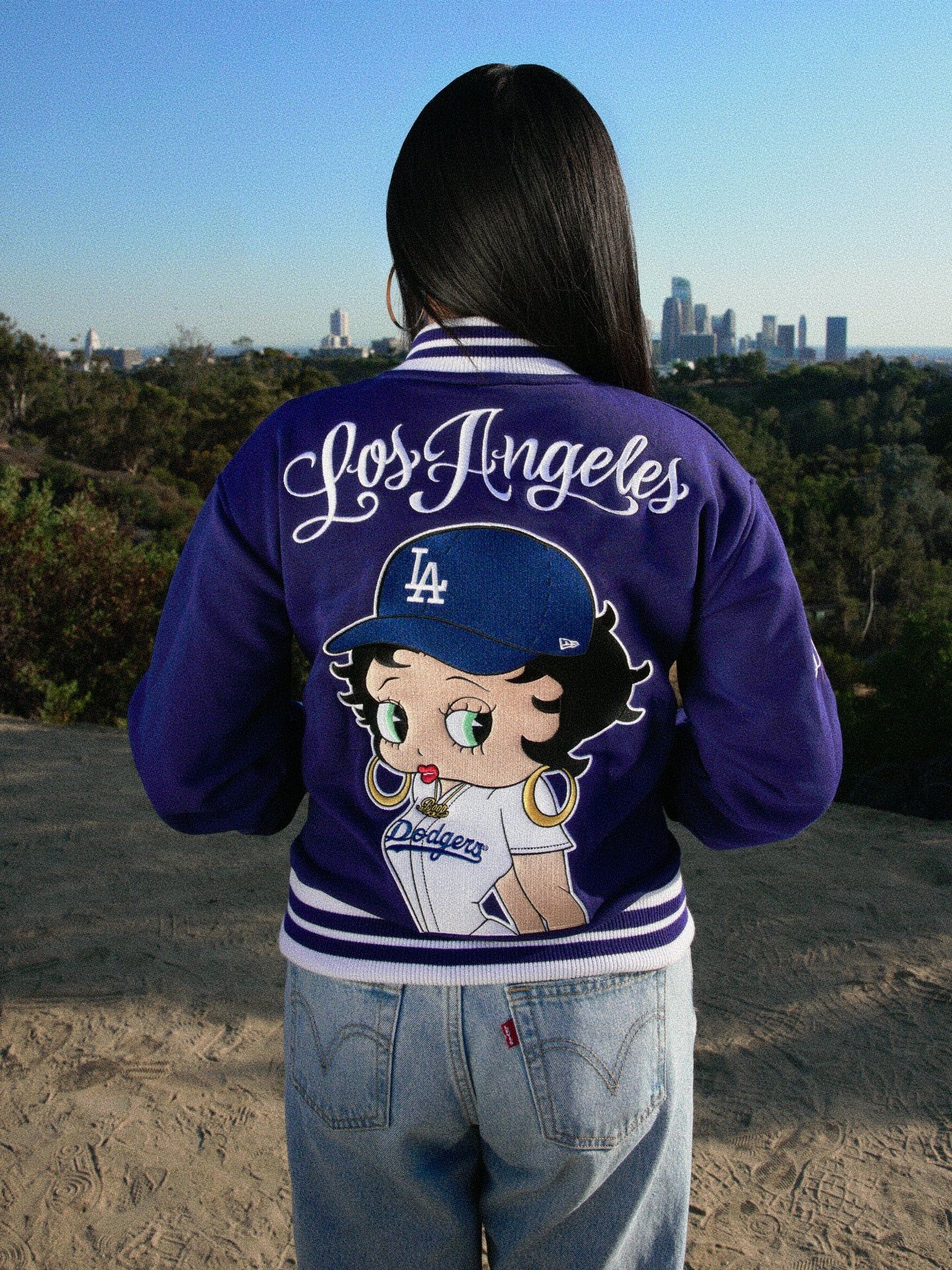 Bella Doña x Betty Boop x Los Angeles Dodgers Men’s Women's Fleece Jacket Sold Out