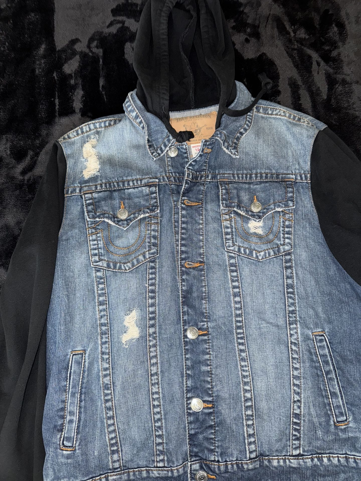 Men True Religion Jean Jacket 2xl