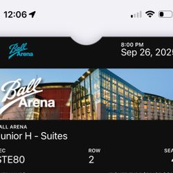 Selling One Junior H Ticket Suite Level 