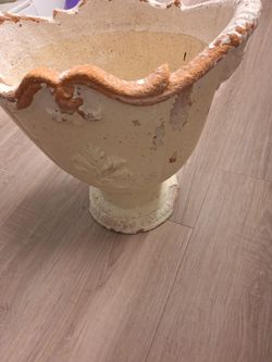 Vintage Cast Iron Urn Planter and 2 pillars