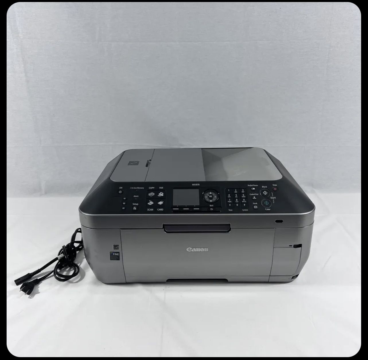 Canon PIXMA MX870 All-In-One Inkjet Printer USB / Wi-Fi - Tested & Works!