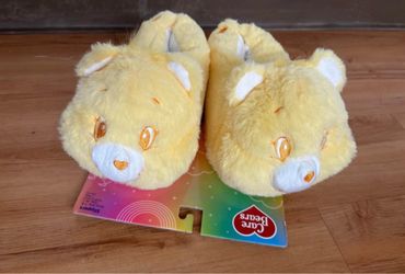 Care Bear yellow slippers