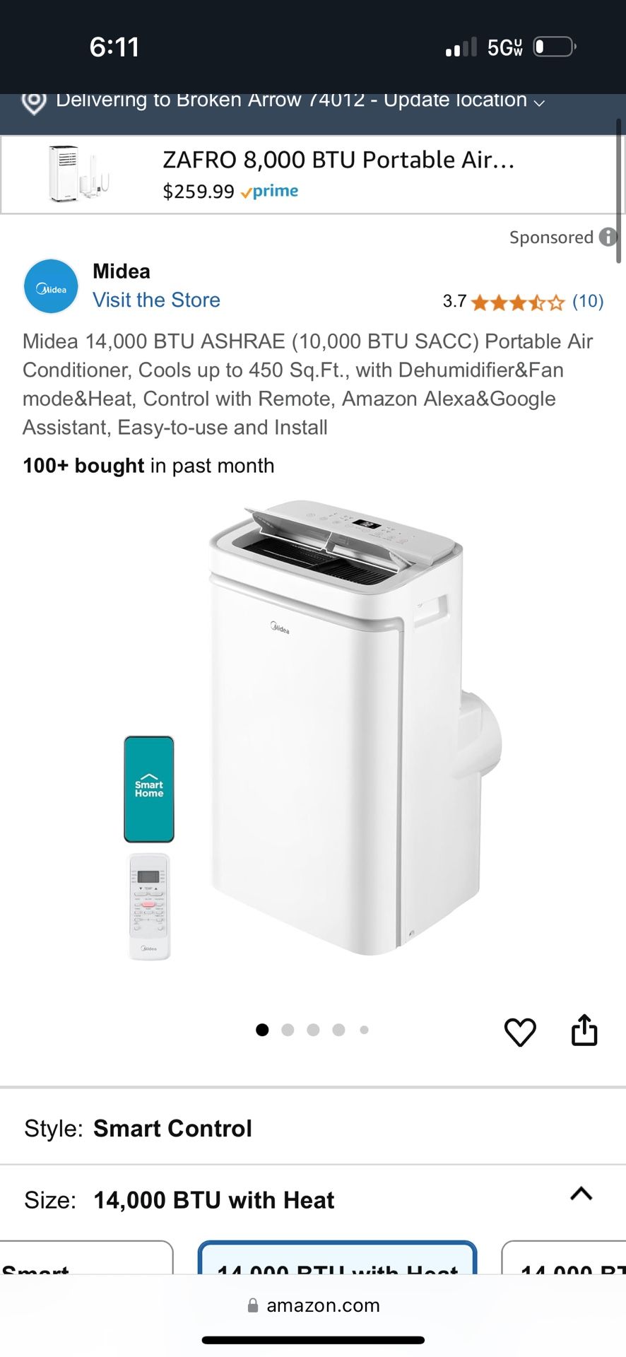 Midea portable air Conditioner
