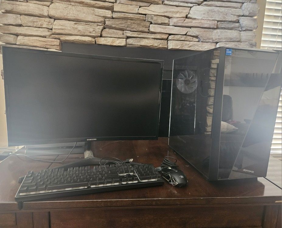 Gaming PC Rtx 3050 8GB Intel Core I5 12400F Including Keyboard And Mouse. With Samsung Odessy 24 Inch Curved Monitor