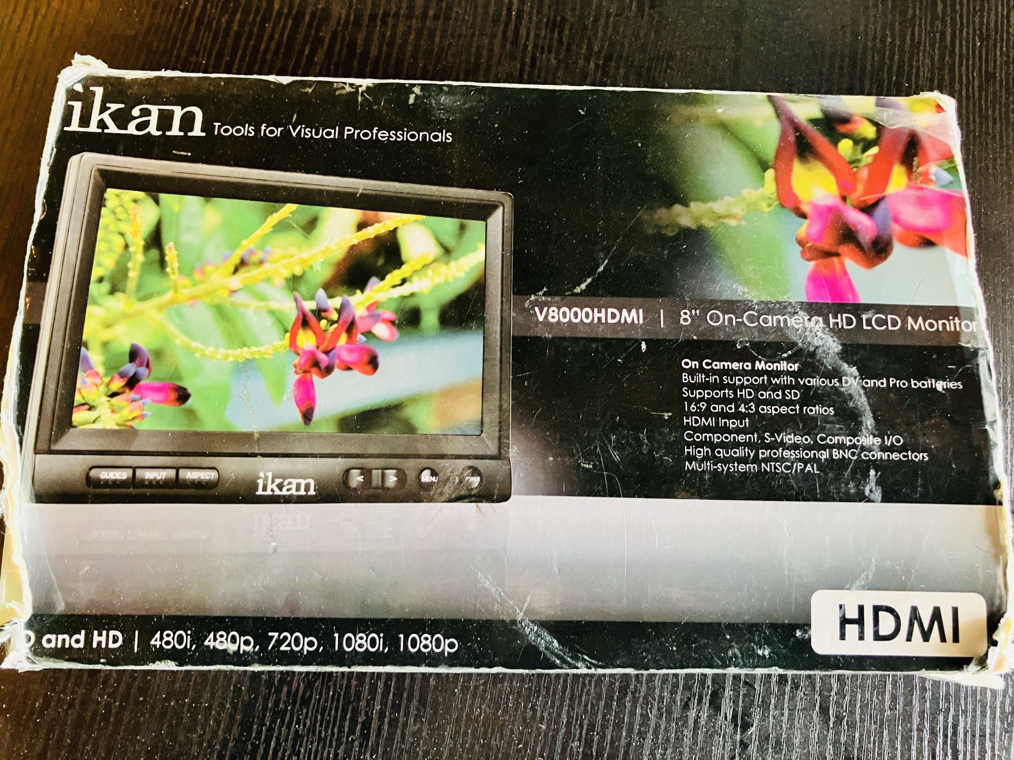 Ikan 8" LCD Monitor w/ Panosonic Battery Plate