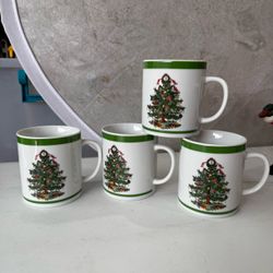 Set of 4 Yule Tide by George Briard Made in JAPAN cups mugs PERFECT CONDITION  CHRISTMAS   PICK UP IN DEER PARK 77536