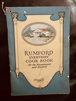 RUMFORD COOK BOOK~1924~Phosphate BAKING POWDER~Recipes