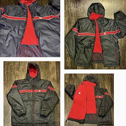 2x Vintage Nike Red Jacket + Vintage Red Hoodie