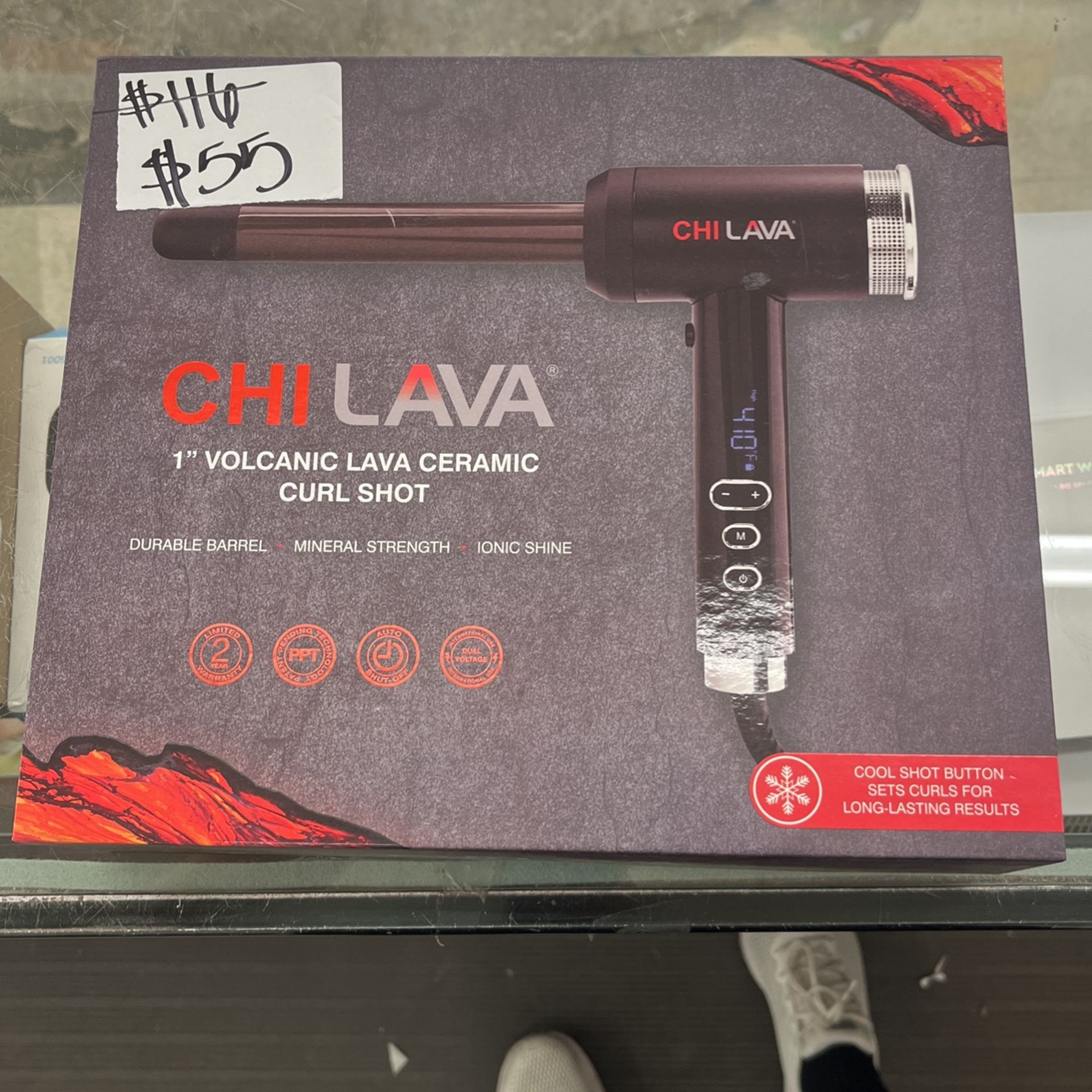Chi Lava 1” Volcanic Lava Ceramic Curl Shot