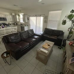 2 Piece Leather Couches