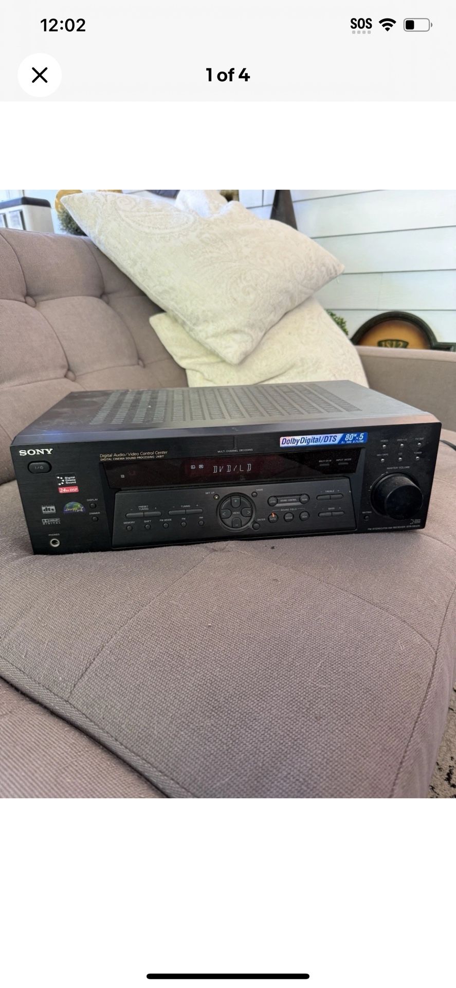 Sony STR-DE475 - 5.1 Channel AV Surround Sound Receiver AM FM Stereo - No Remote