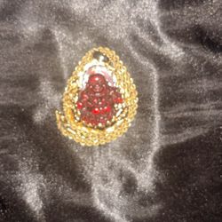 18k Red Buddha Pendant And Chain 11g