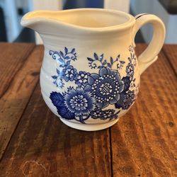 Vintage Johnson Brothers Asiatic Pheasant Blue earthenware creamer