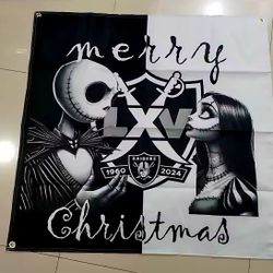 Raider Nitemare Before Xmas 65th Commemorative Flag