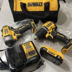 DEWALT DRILL X 2 + BAG + BATERY + CHARGER
