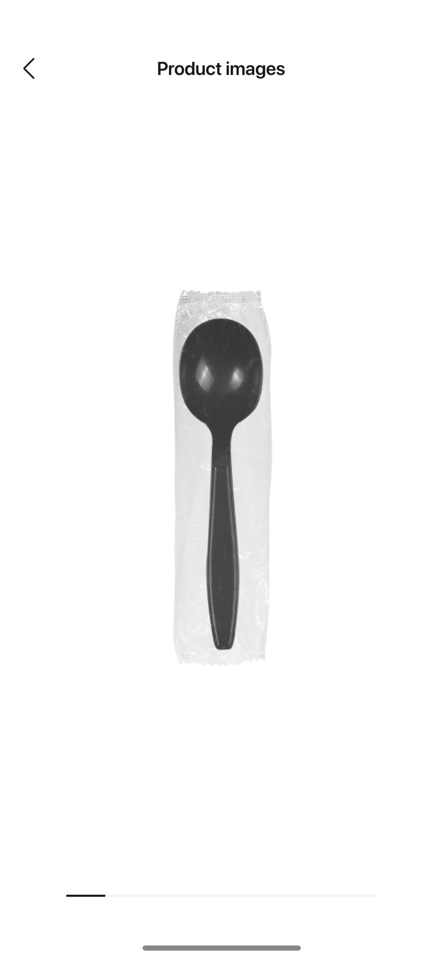 Plastic Heavy Weight Soup Spoons - Black - Wrapped 