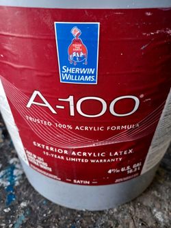 5 gallons exterior satin gray paint