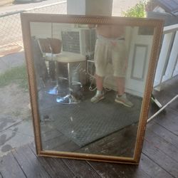 Vintage Wood Frame Mirror 