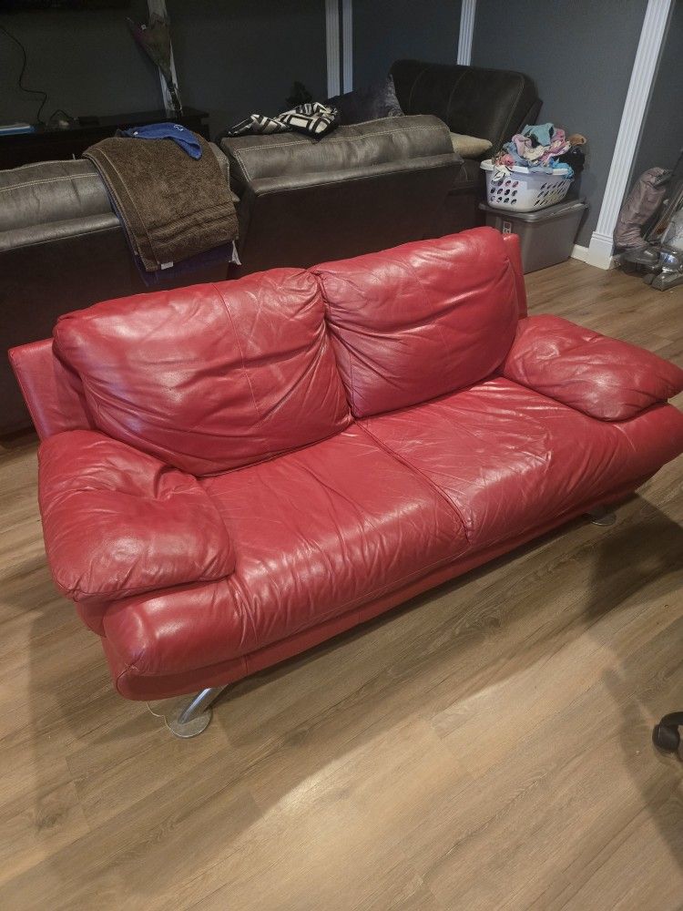 Red Leather Coach