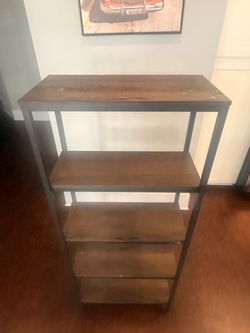 Brown Industrial Bookshelf / 5-Tier Shelf