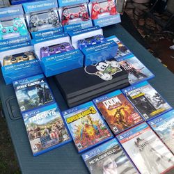 $180! 0 Games & 1 Control. 2020 PS4 Pro 1000GB. Games are $20! Or $30!. Combo $350! 5 Games of $30! 5 Games of $20! & 2 Controller
