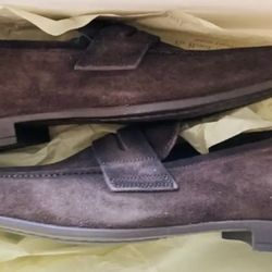 Brown Suede Loafers 