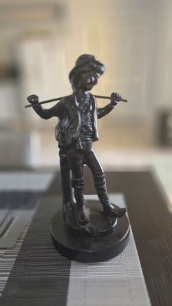 Vintage decorative figure peasant/black sculptural style
