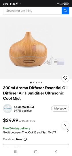 300ml Ultrasonic Essential Oil Aroma Diffuser