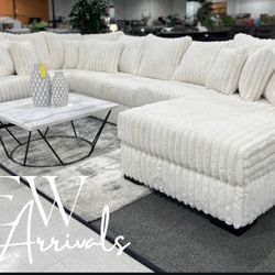 Brand New Comfy Plush Corduroy Sectional Set 