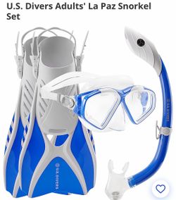 U.S. Divers Adults' La Paz Snorkel Set size large  Brand new yours for $35; retail for $59.99