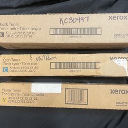 Xerox Black, Cyan & Yellow Toner