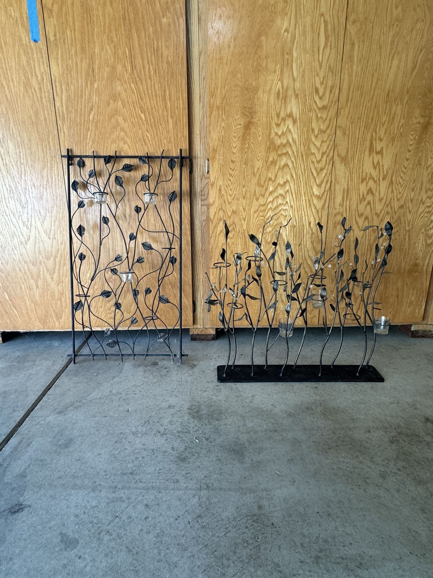 2- Vintage Metal Floral Decorative Sculptures For $45