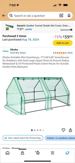 Portable mini greenhouses