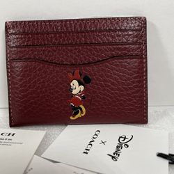 Disney X Coach Disney X Coach Card Case In Regenerative Leather With Motif NWT