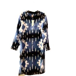 Boy’s long blue and white tunic 100% cotton size L / XL new with tags