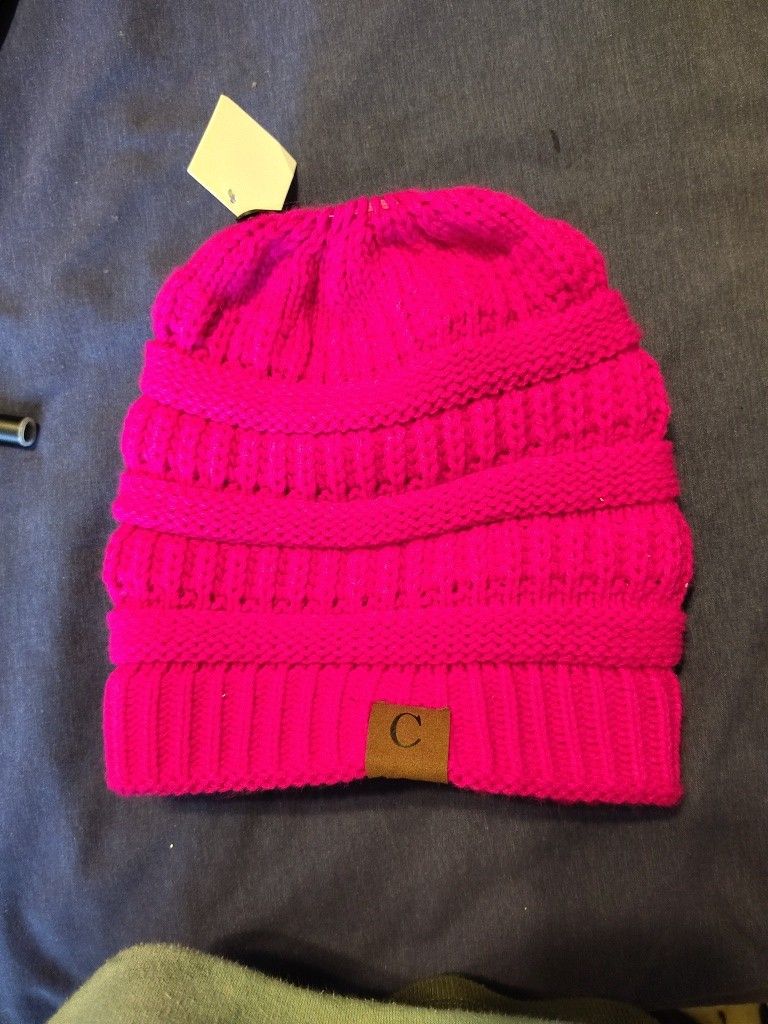 Pink (C) Knit Beanie Skull Hat Cap 