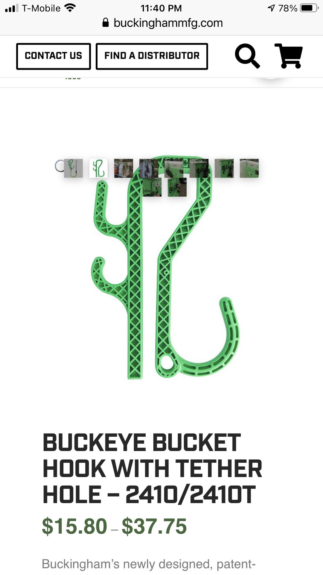 buckingham mnafcturing bucket /rafter hooks ...