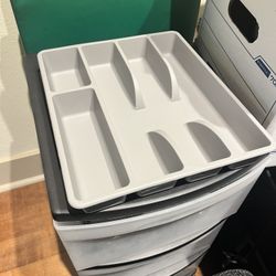 Solid Matte Silverware Organizer 