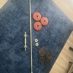 7ft Chrome Bar &weights Bundle 