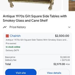 Two Double Glass  Golden Tables
