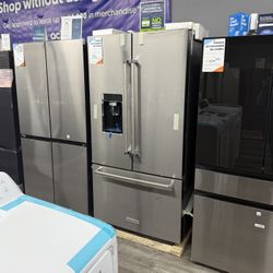 Kitchen Aid - 3-Door Counter Depth French Door Refrigerator With Wood Interior 