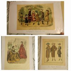 X3 French Original Lithograph prints From Paris