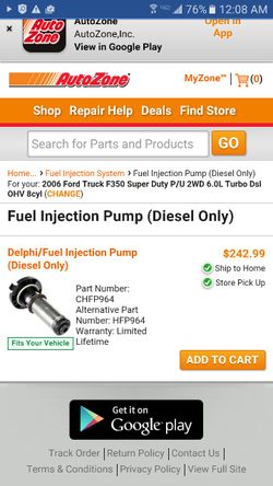 Fuel Injection Pump (Diesel Only)