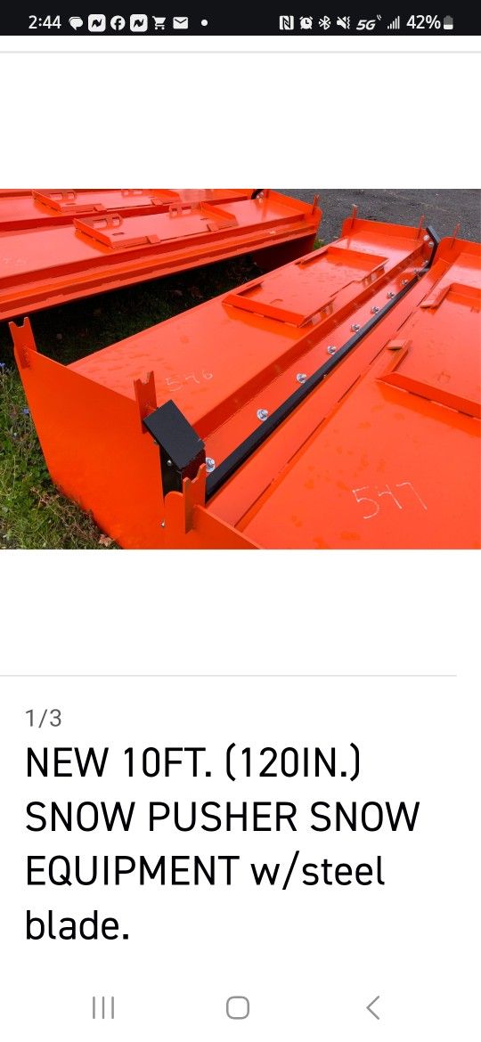 8' Snow Pusher--Quick Attach