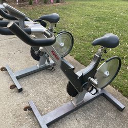 Home Gym Hammer Strength Bench Set With Free Weight Set, Kaiser Cycling Stationary bikes!
