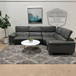 🛋️ Genuine Leather Reclining Sectional Sofa (Delivery Available!! )