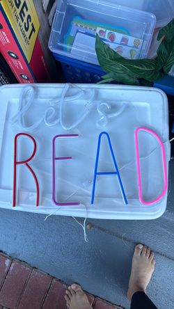 Let's Read Neon LED Sign