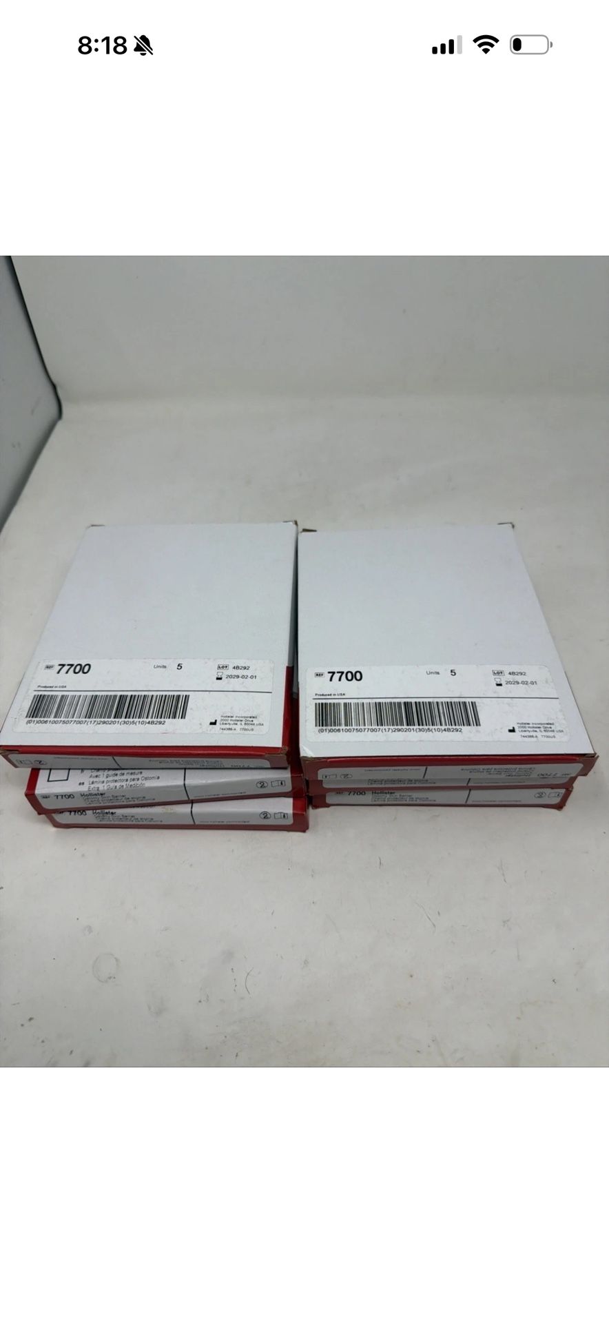 6 Boxes Hollister 7700 HolliHesive 4x4 Skin Barriers (30 Pieces) Exp: 2029/02